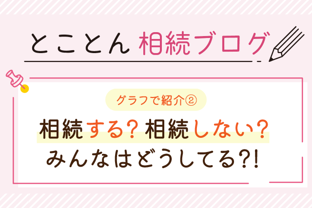 〈グラフで紹介②〉相続する？相続しない？みんなはどうしてる？！