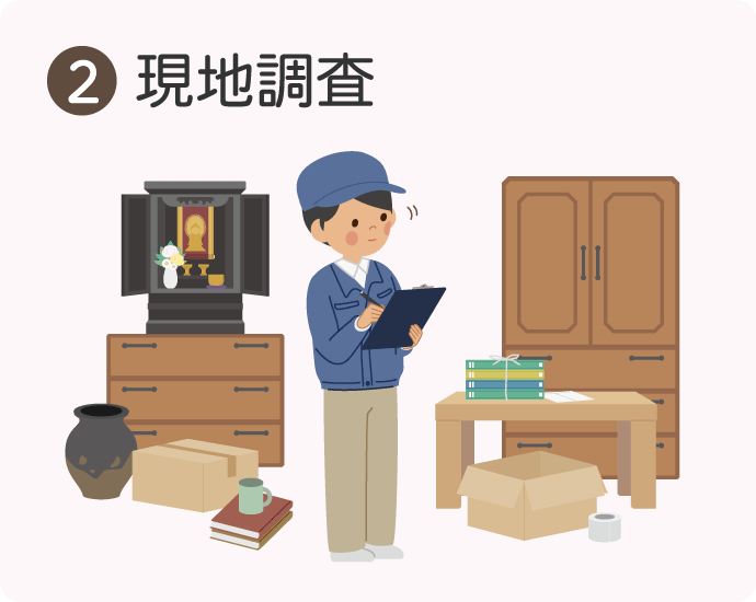 遺品整理業者に依頼するときの流れ②現地調査