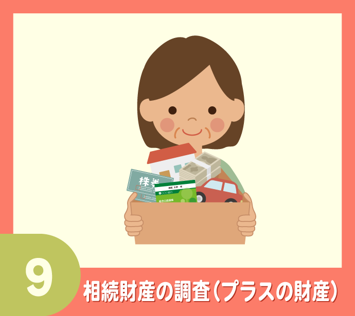 〈相続手続き20のステップ〉9.相続財産の調査（プラスの財産）