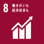 2030年の達成を目指す持続可能な開発目標（SDGs）８）働きがいも経済成長も