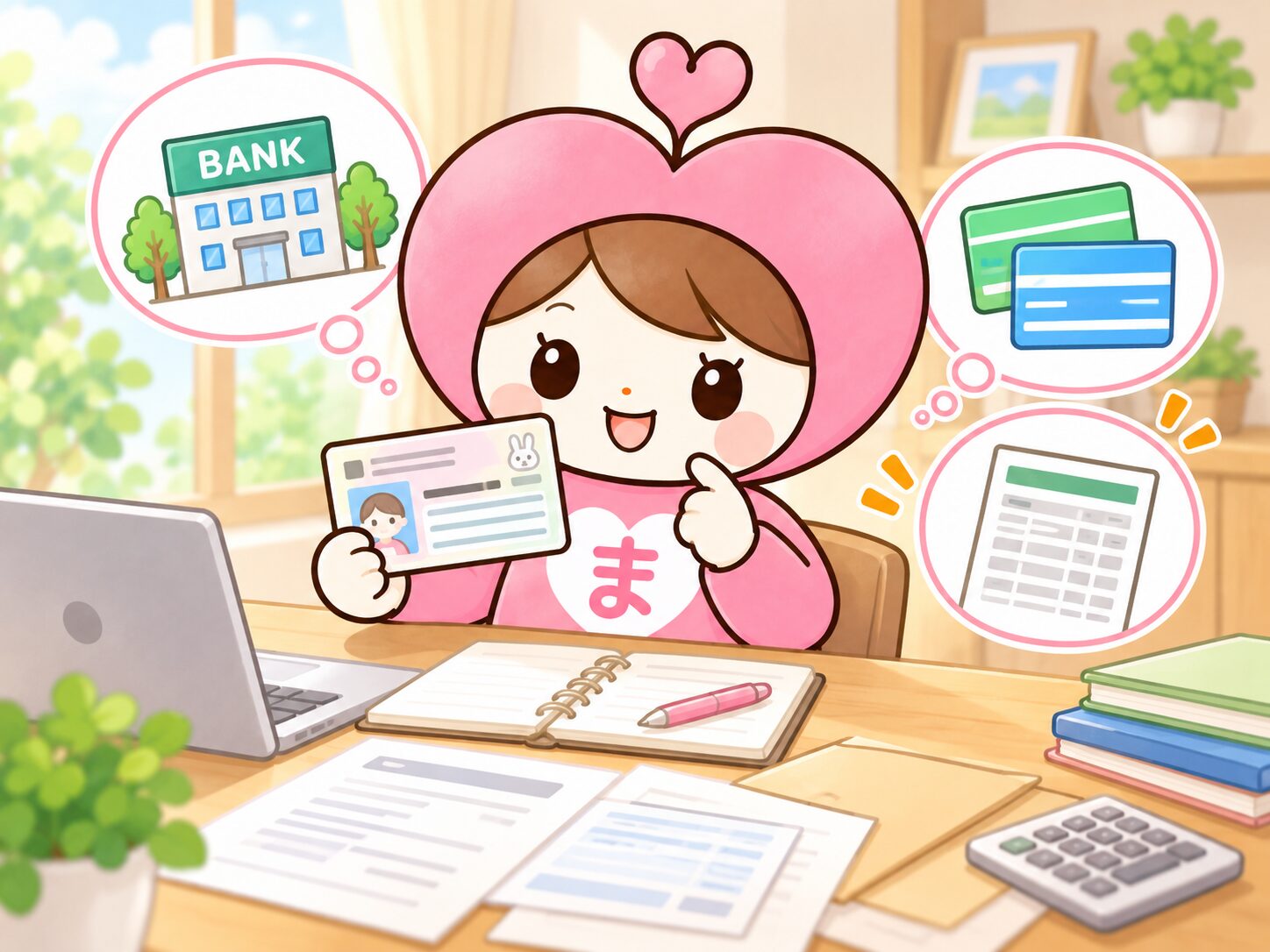 magomin-kakunin | 遺産相続手続まごころ代行センター まごみんがマイナンバーと銀行口座を比べて確認する図